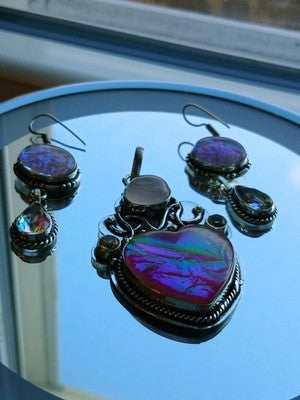 Cat Eye Morganite Gemstone Handmade Drop Dangle Earrings Jewelry